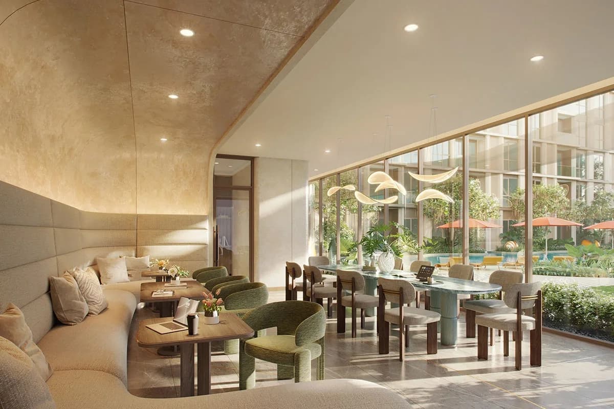 Canvaz Palette, Phuket: Shared working lounge (rendering)