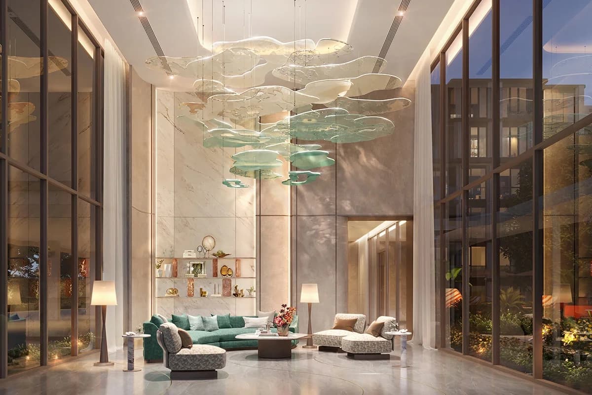 Canvaz Palette, Phuket: Double-height lobby (rendering)