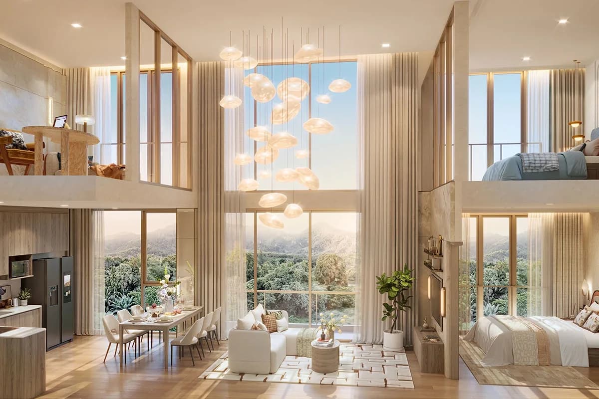Canvaz Palette, Phuket: Duplex residence interior (rendering)