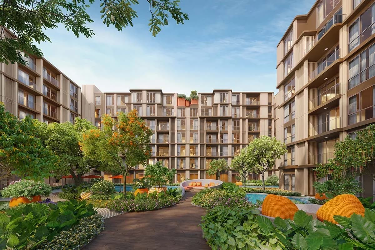 Canvaz Palette, Phuket: Garden courtyard (rendering)