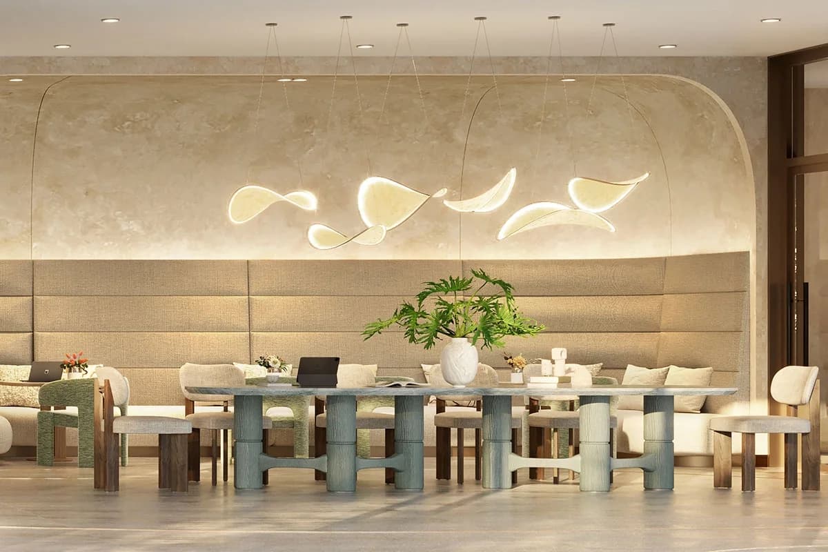 Canvaz Palette, Phuket: Shared work and dining space (rendering)