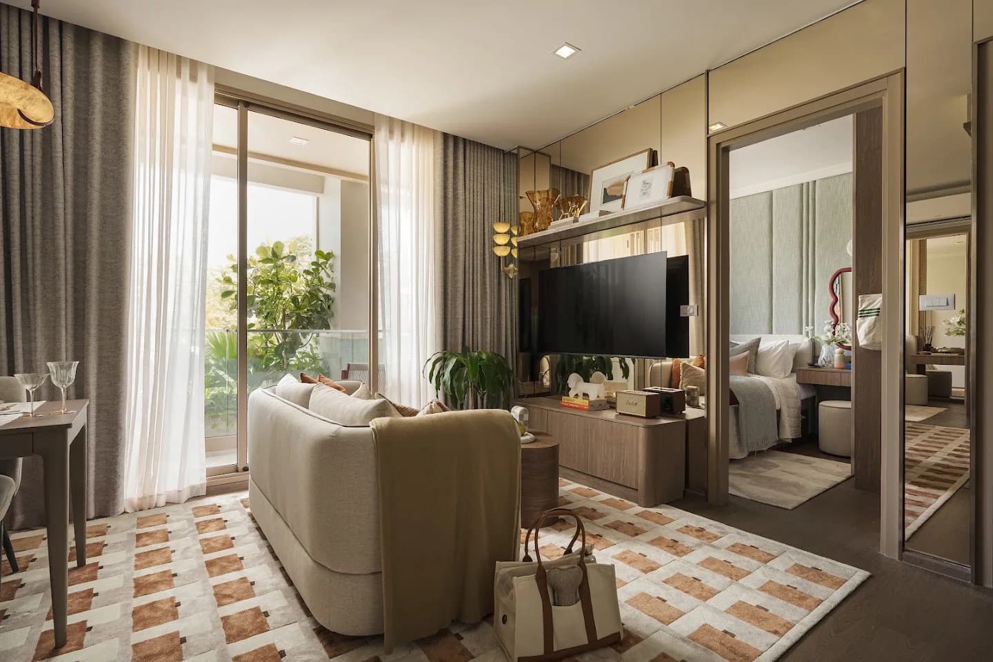 Canvaz Palette, Phuket: Show apartment living room