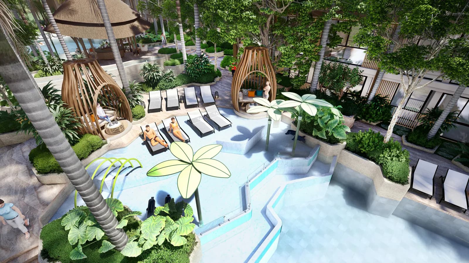 VIP Tropika, Phuket: children’s water play area viewed from above (rendering)
