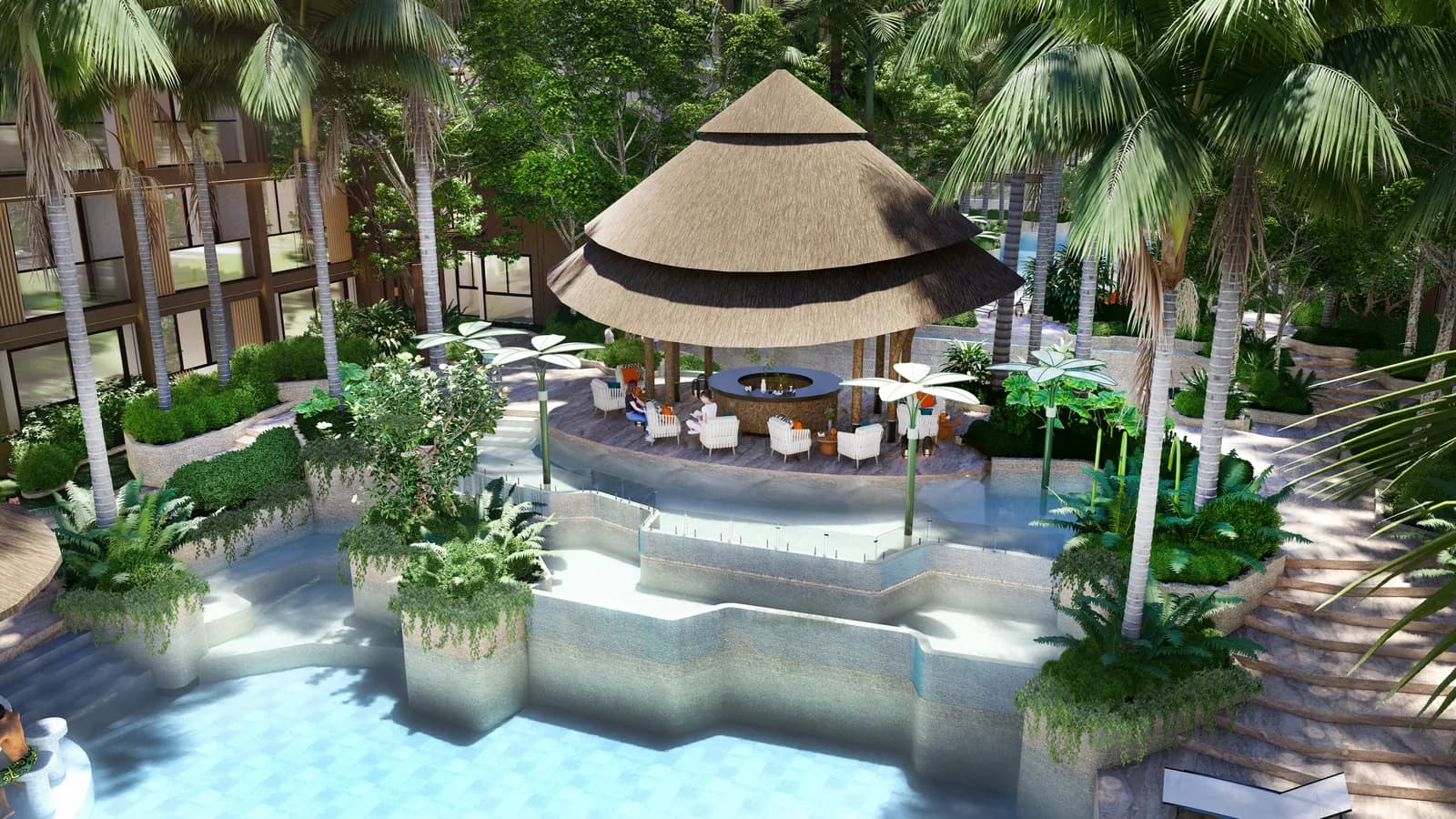 VIP Tropika, Phuket: pavilion surrounded by the swimming pool (rendering)