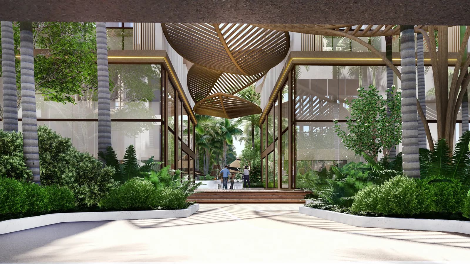 VIP Tropika, Phuket: entrance canopy among tropical planting (rendering)