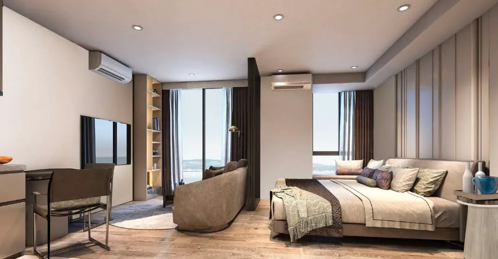 VIP Venus Karon, Phuket: type A residence bedroom beside the balcony (rendering)