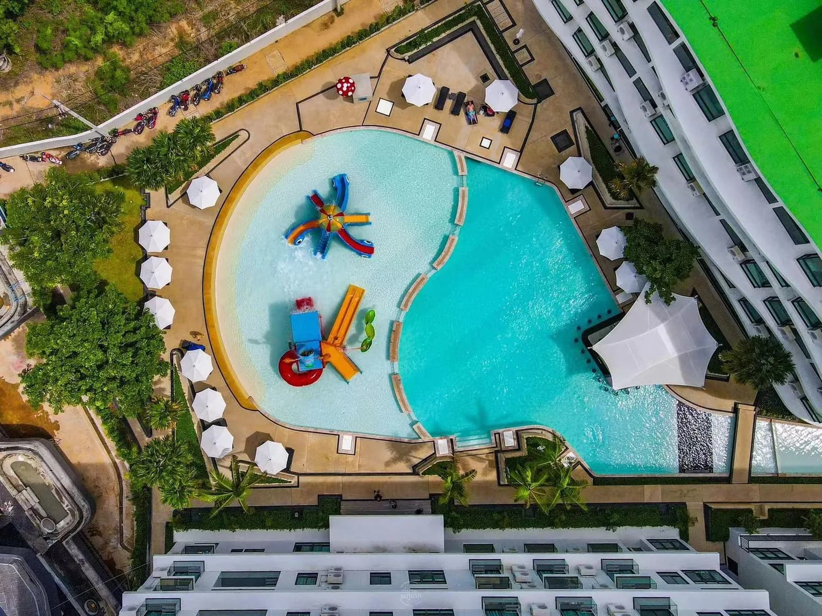 Wyndham La Vita, Phuket: aerial view of the children’s pool and slides