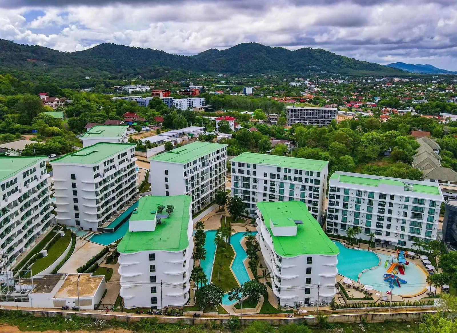 Wyndham La Vita, Phuket: aerial overview of the resort buildings and pools