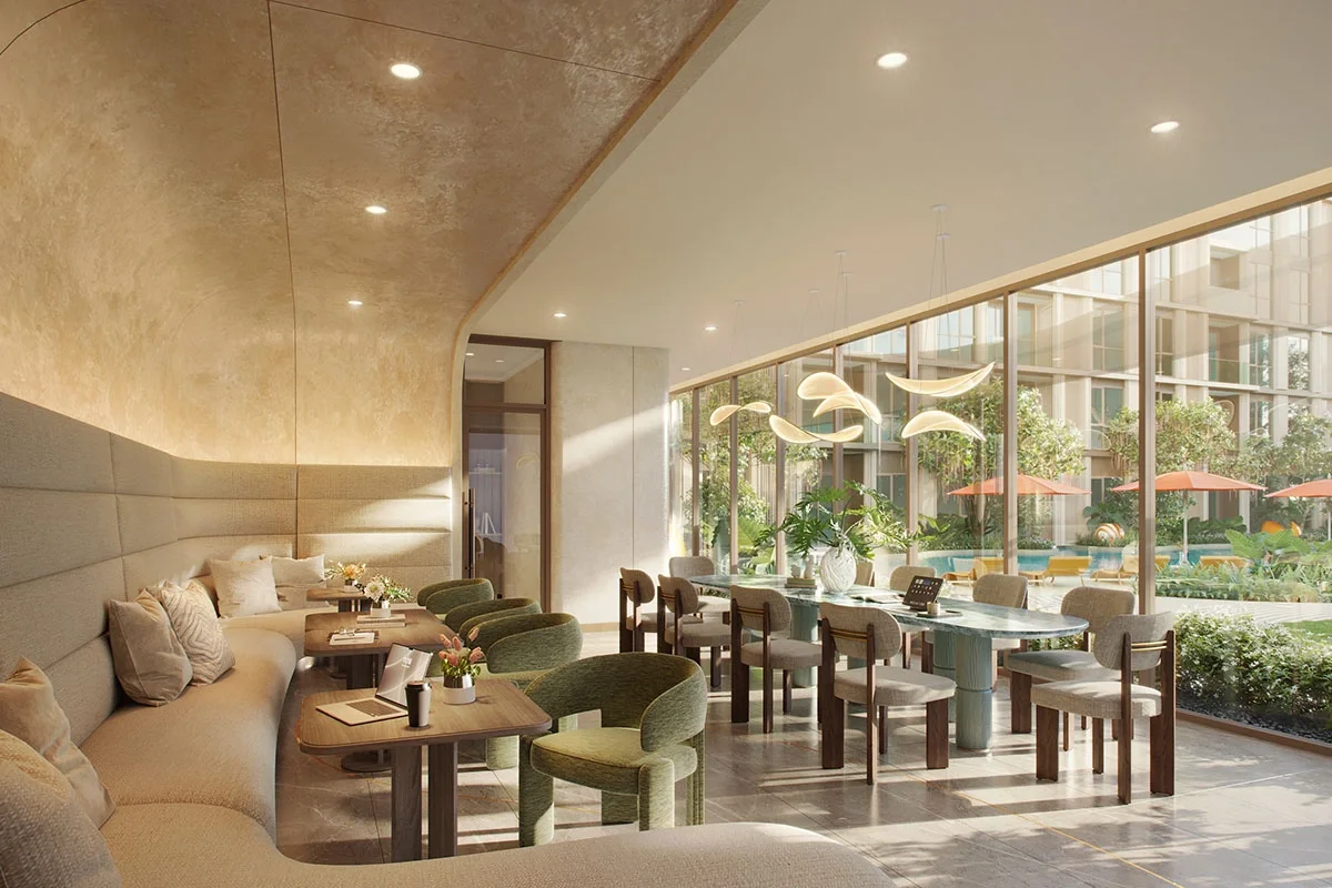 Canvaz Palette, Phuket: Shared working lounge (rendering)