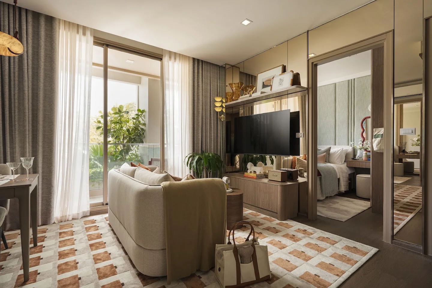 Canvaz Palette, Phuket: Show apartment living room