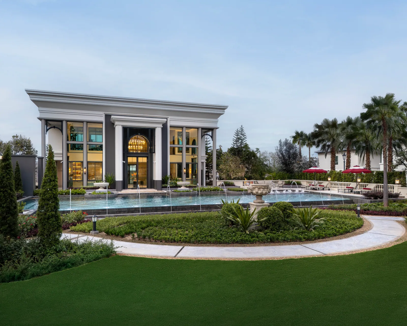 Setthasiri Koh Kaew Retreat, Phuket: completed clubhouse with landscaped gardens and water features