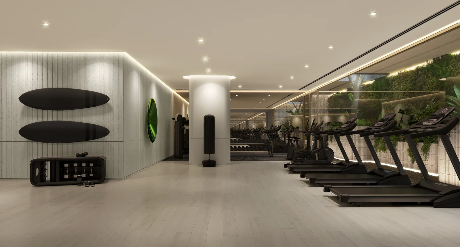 SURFHOUSE Residences, Bang Tao, Phuket: Fitnessraum mit Cardiogeräten (Visualisierung)