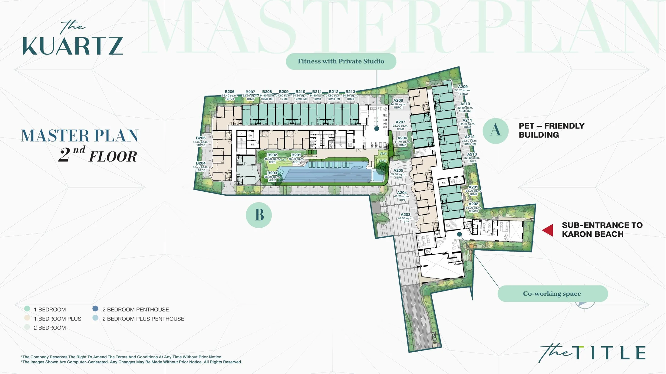 The Title Kuartz, Karon: second-floor master plan