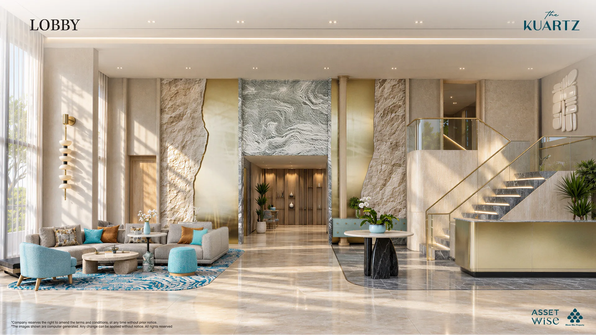 The Title Kuartz, Karon: residential lobby (rendering)