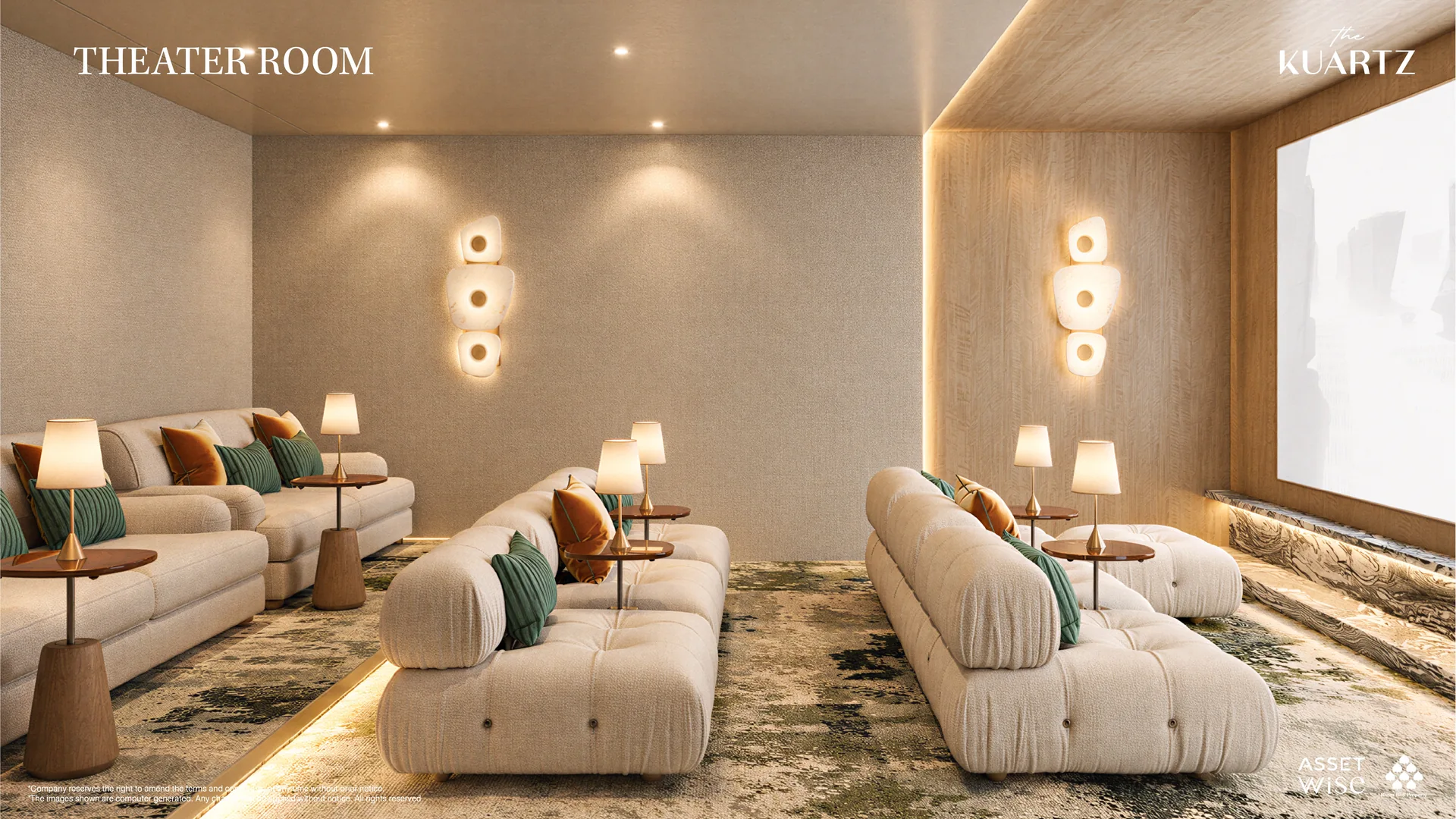 The Title Kuartz, Karon: theater room (rendering)