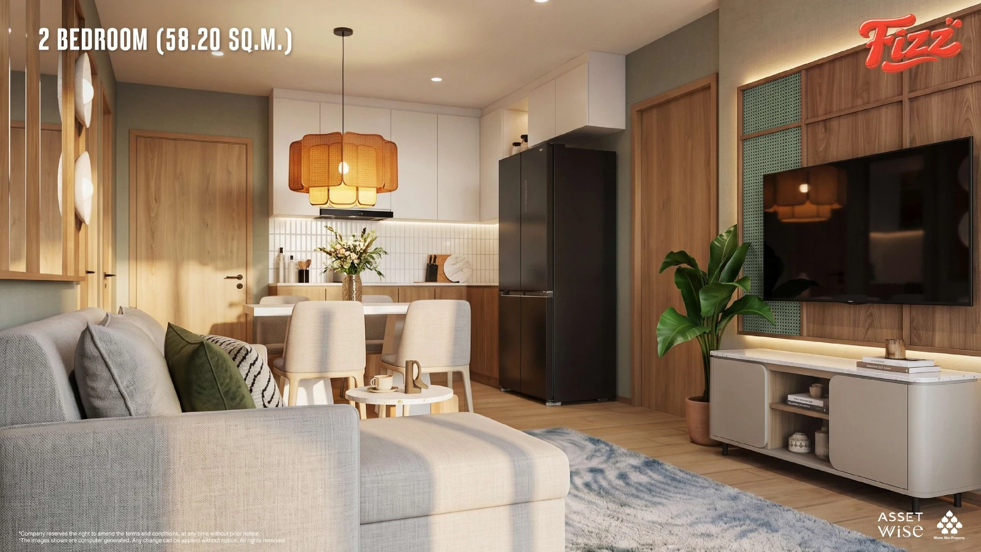 The Title Fizz Kata: two-bedroom interior (rendering)