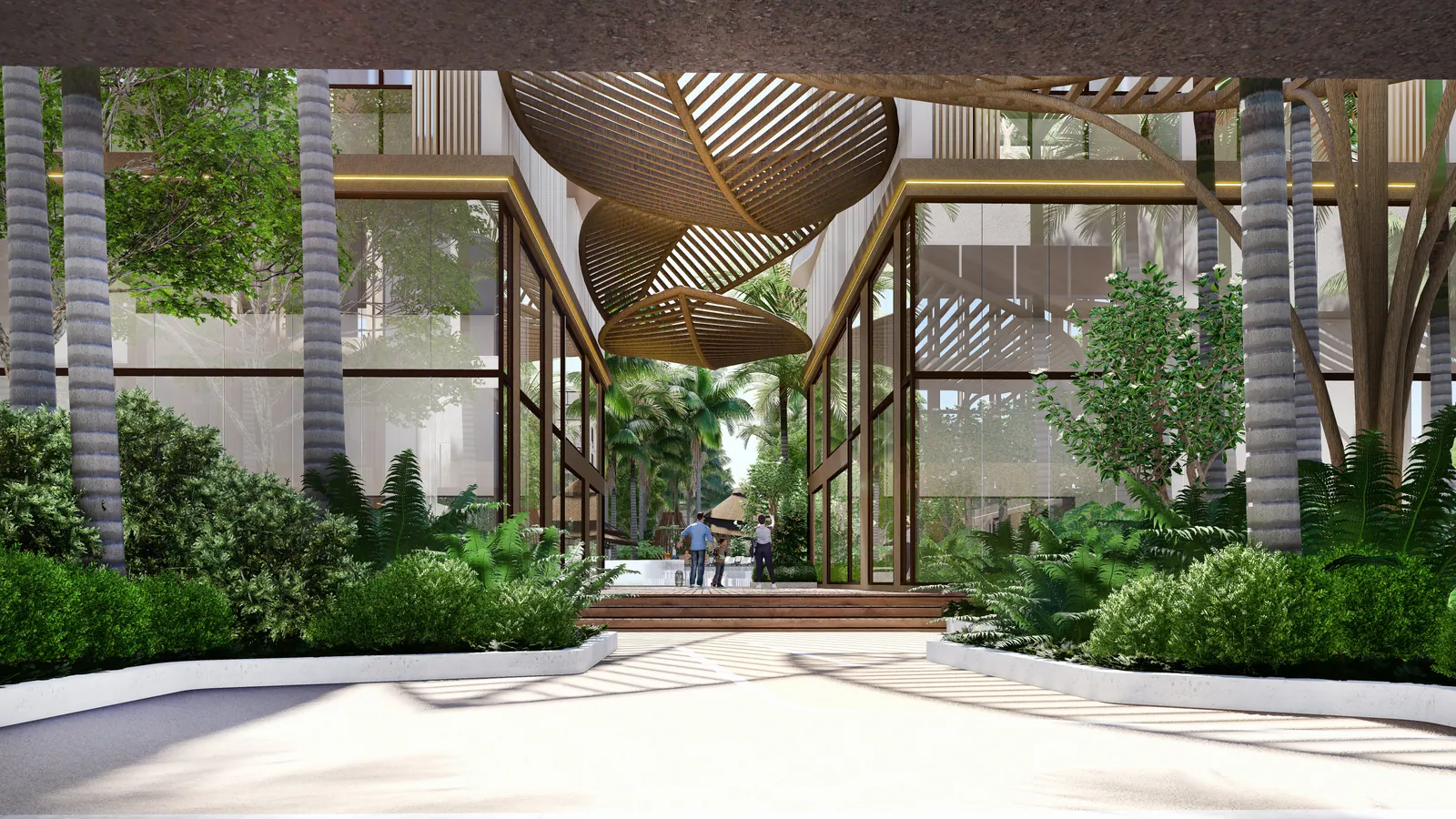 VIP Tropika, Phuket: entrance canopy among tropical planting (rendering)
